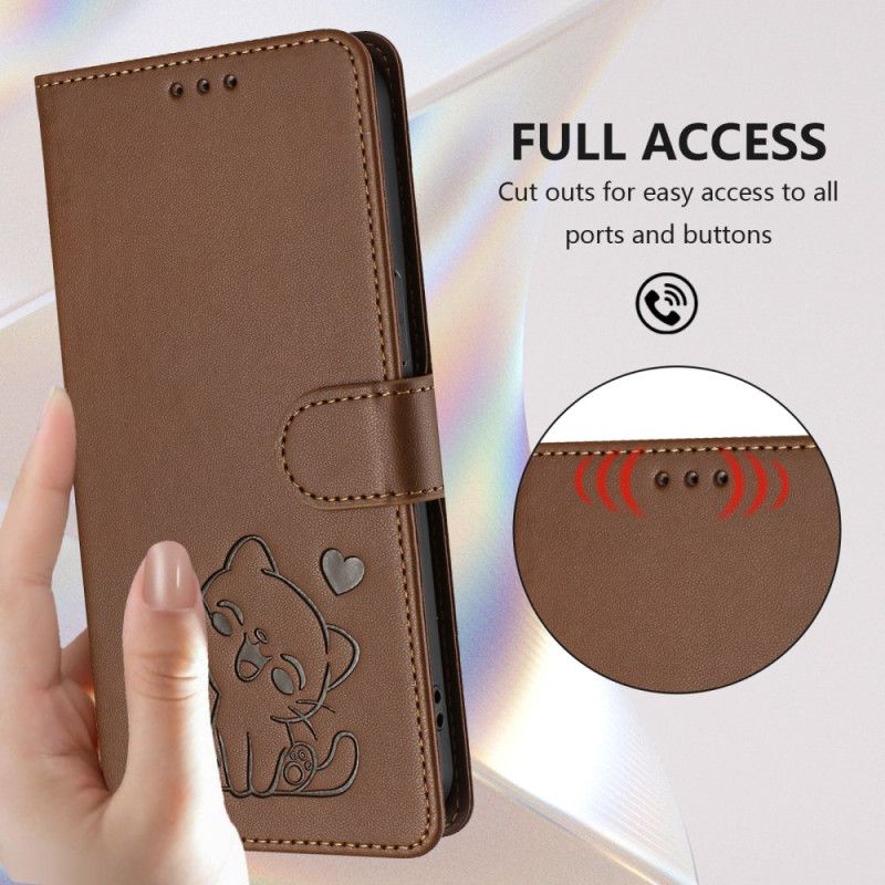 Flip Cover Oneplus 15 Lille Kat Med Rem
