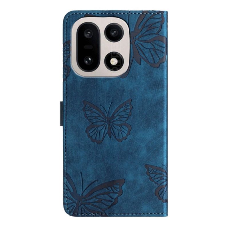 Flip Cover Oneplus 15 Ruskindseffekt Med Sommerfugle