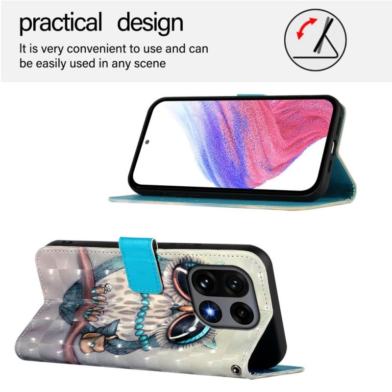 Læder Cover Oneplus 15 Grå Ugle