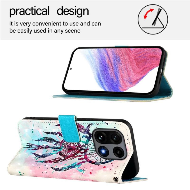 Læder Cover Oneplus 15 Telefon Etui Akvarel Drømmefanger