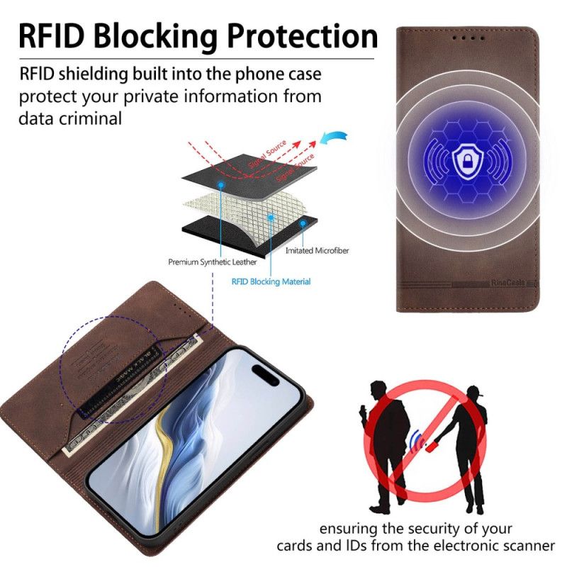 Læder Cover Oneplus 15 Telefon Etui Premium Rfid-design