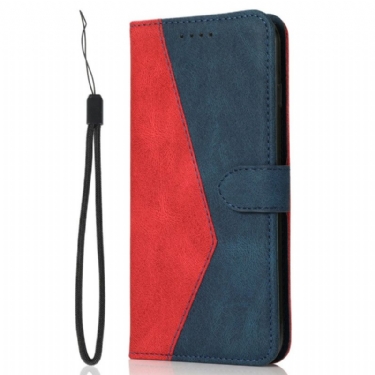 Læder Cover Oneplus 15 Telefon Etui Tofarvet Design