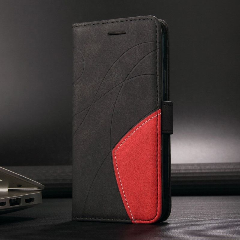 Læder Cover Oneplus 15 Telefon Etui Tofarvet Krusning