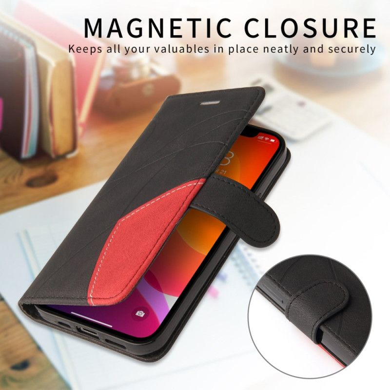 Læder Cover Oneplus 15 Telefon Etui Tofarvet Krusning
