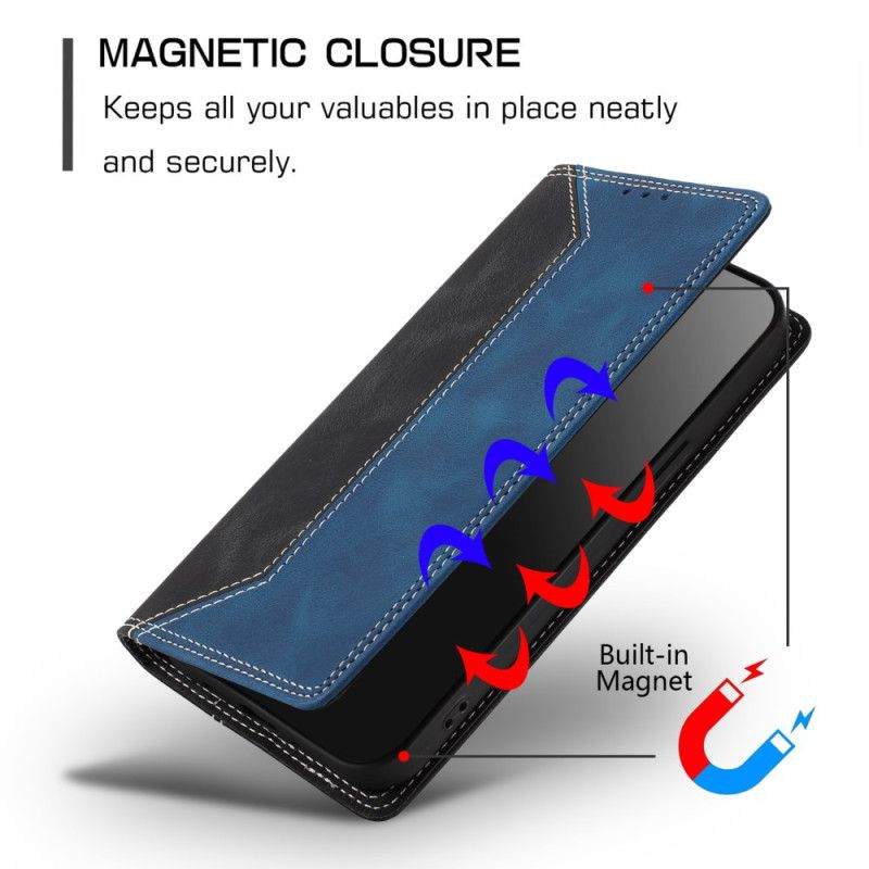 Læder Cover Oneplus 15 Telefon Etui Tofarvet Rfid-beskyttelse