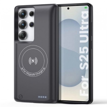 10000mah Battericover Til Samsung Galaxy S25 Ultra Oplader Med Magnetisk Fastgørelse