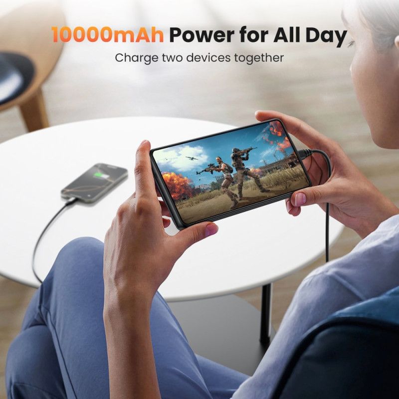 10000mah Battericover Til Samsung Galaxy S25 Ultra Oplader Med Magnetisk Fastgørelse