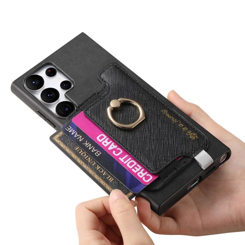 Cover Samsung Galaxy S25 Ultra 5g Aftagelig Kortholder I Ruskindstil
