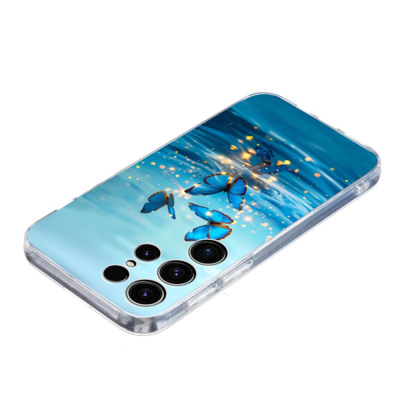 Cover Samsung Galaxy S25 Ultra 5g Blå Sommerfugle