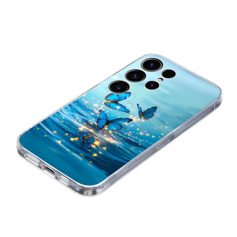 Cover Samsung Galaxy S25 Ultra 5g Blå Sommerfugle