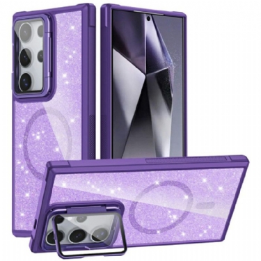 Cover Samsung Galaxy S25 Ultra 5g Glitter Med Indbygget Stativ