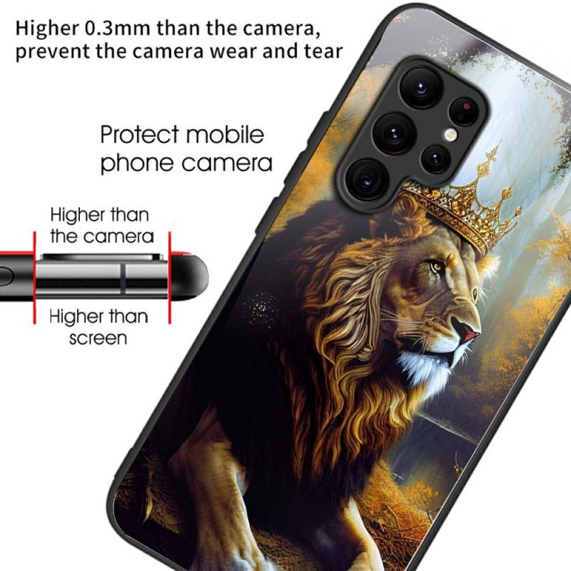 Cover Samsung Galaxy S25 Ultra 5g Gylden Løve I Hærdet Glas
