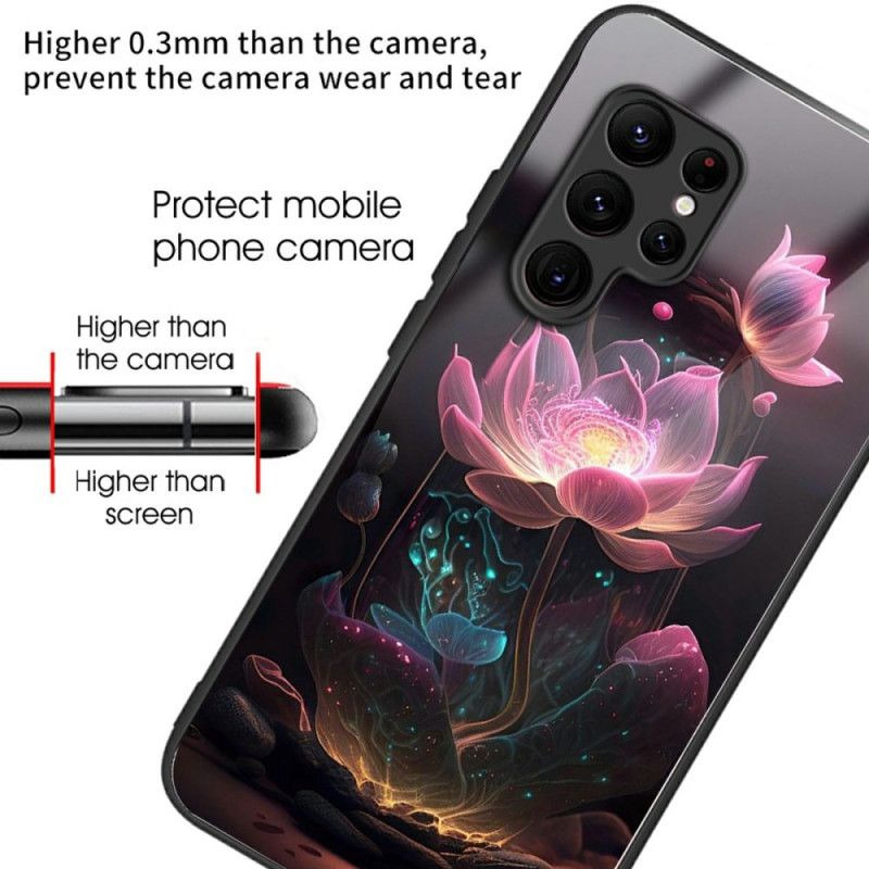 Cover Samsung Galaxy S25 Ultra 5g Lotusblomst I Hærdet Glas