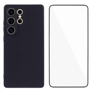 Cover Samsung Galaxy S25 Ultra 5g Mat Silikone Med Hærdet Glasskærmbeskytter