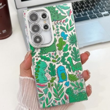 Cover Samsung Galaxy S25 Ultra 5g Sjove Dinosaurer Med Linsebeskytter