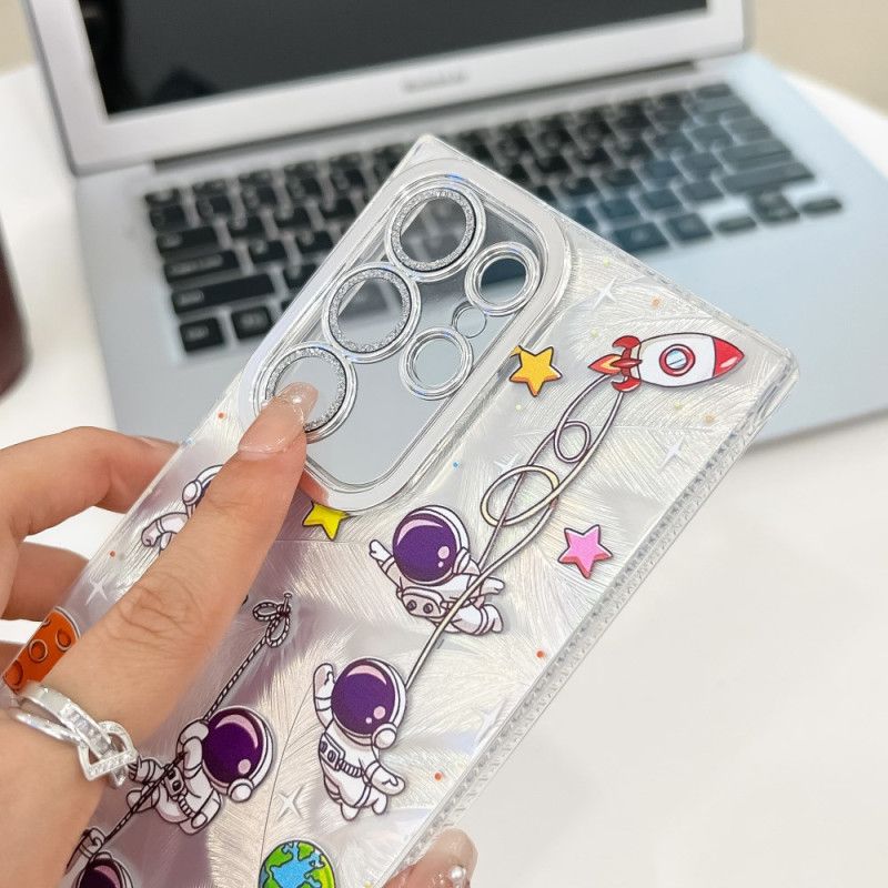 Cover Samsung Galaxy S25 Ultra 5g Sjove Dinosaurer Med Linsebeskytter