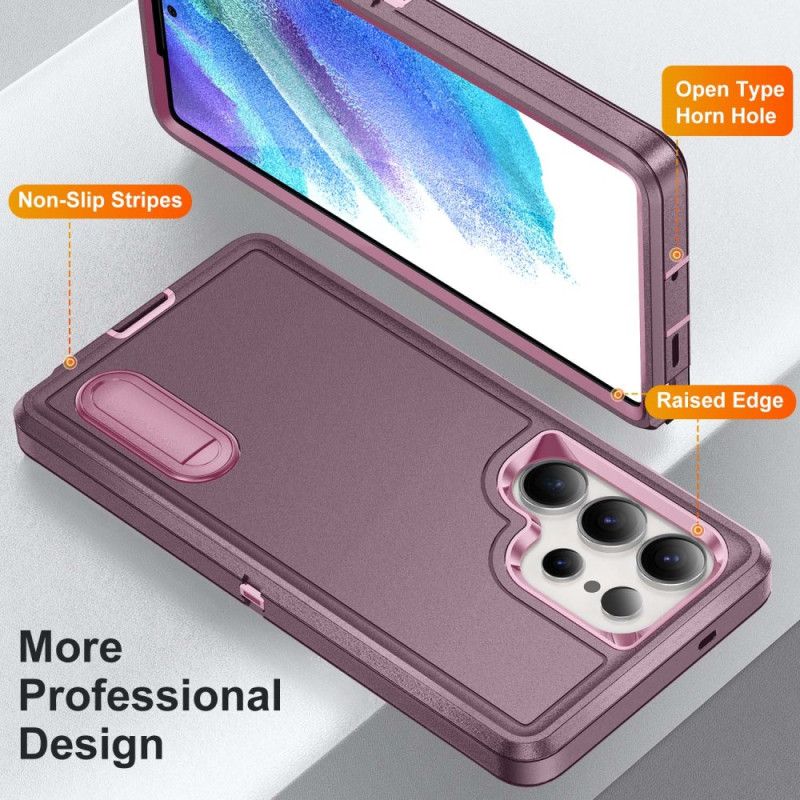 Cover Samsung Galaxy S25 Ultra 5g Telefon Etui 3-i-1-beskyttelse Med Stativ