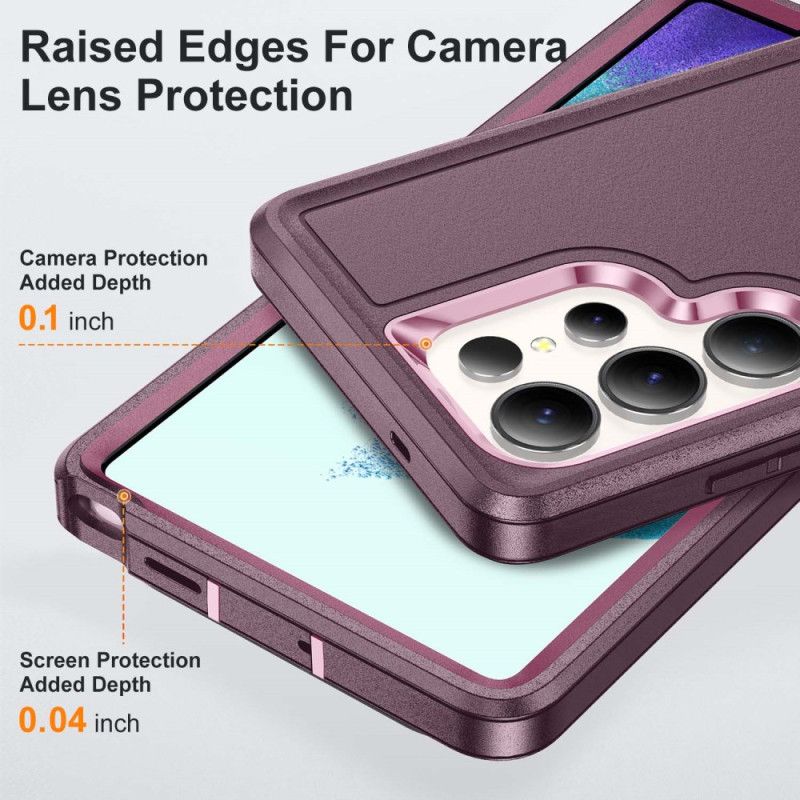 Cover Samsung Galaxy S25 Ultra 5g Telefon Etui 3-i-1-beskyttelse Med Stativ