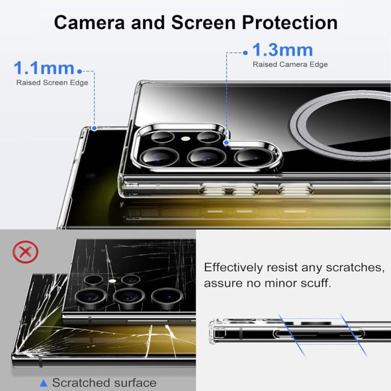 Cover Samsung Galaxy S25 Ultra 5g Telefon Etui Beskyttelsesetui Kompatibel Med Magsafe