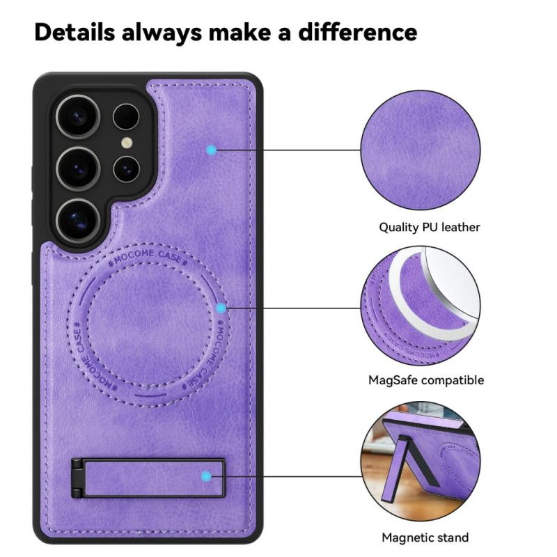 Cover Samsung Galaxy S25 Ultra 5g Telefon Etui Lædereffekt Kompatibel Med Magsafe