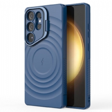 Cover Samsung Galaxy S25 Ultra 5g Telefon Etui Magsafe-kompatibel Bølget Design Med Stativ