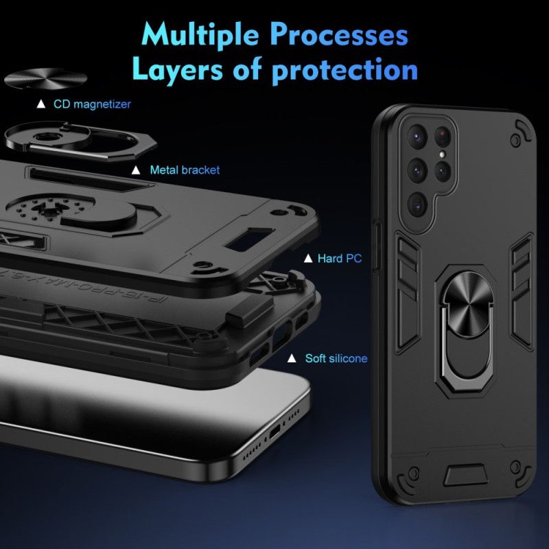 Cover Samsung Galaxy S25 Ultra 5g Telefon Etui Roterende Stativ