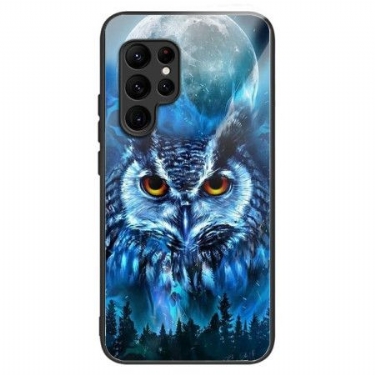 Cover Samsung Galaxy S25 Ultra 5g Ugle Og Måne I Hærdet Glas