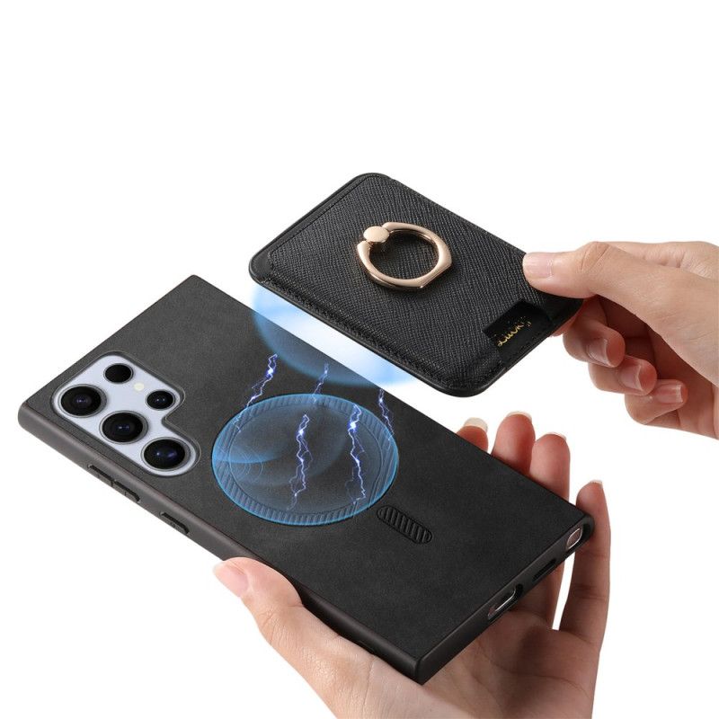 Cover Til Samsung Galaxy S25 Ultra 5g Aftagelig Magnetisk Kortholder Og -stativ