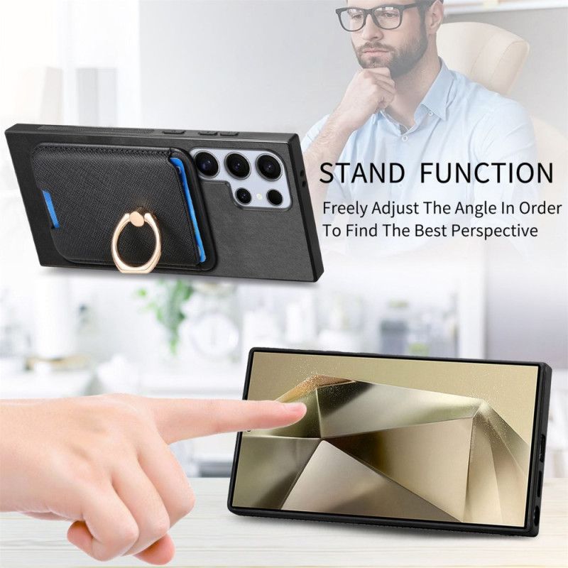Cover Til Samsung Galaxy S25 Ultra 5g Aftagelig Magnetisk Kortholder Og -stativ