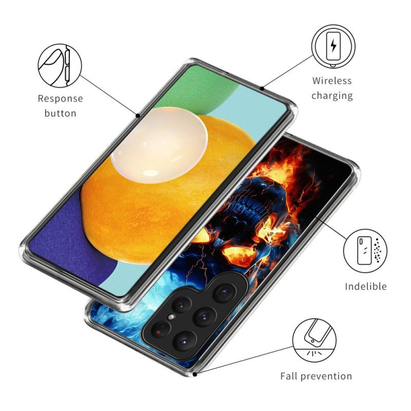 Cover Til Samsung Galaxy S25 Ultra 5g Flammende Kranium