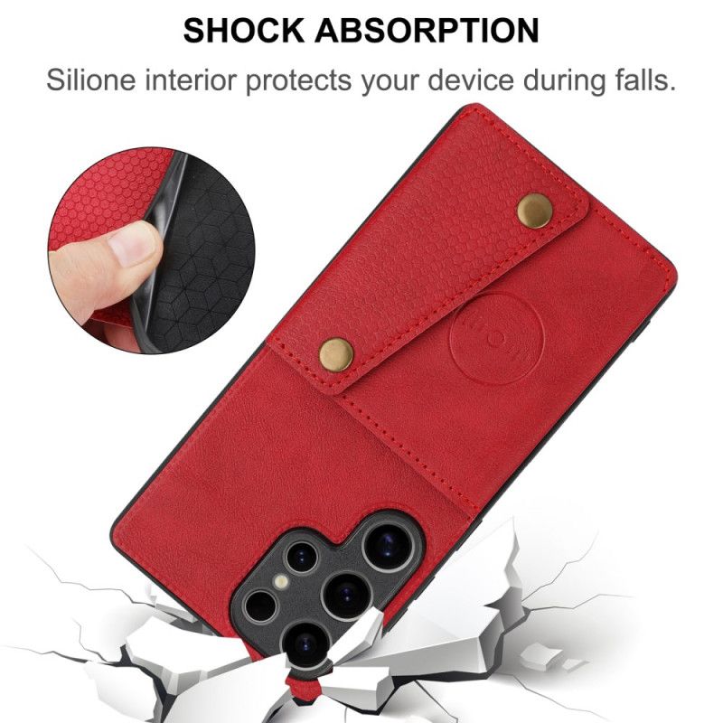 Cover Til Samsung Galaxy S25 Ultra 5g Kortholder I Retrostil