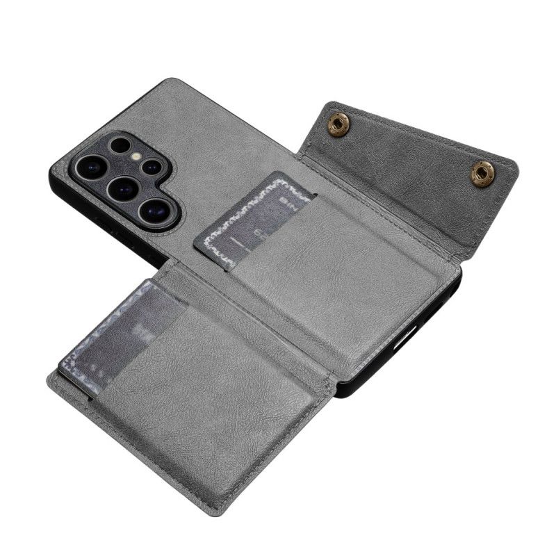 Cover Til Samsung Galaxy S25 Ultra 5g Kortholder I Retrostil