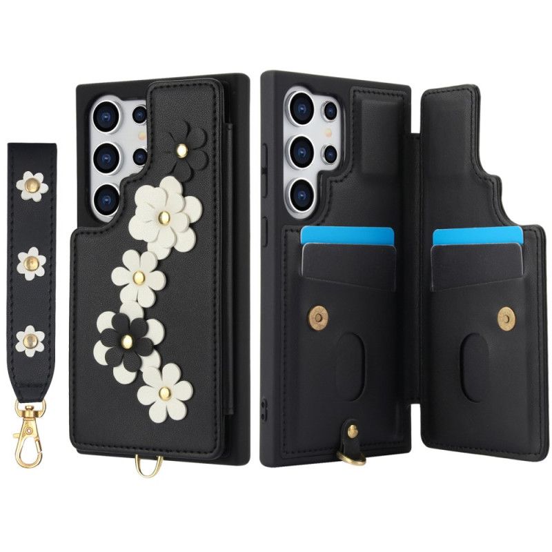 Cover Til Samsung Galaxy S25 Ultra 5g Kortholder Med Snor Og Skulderrem