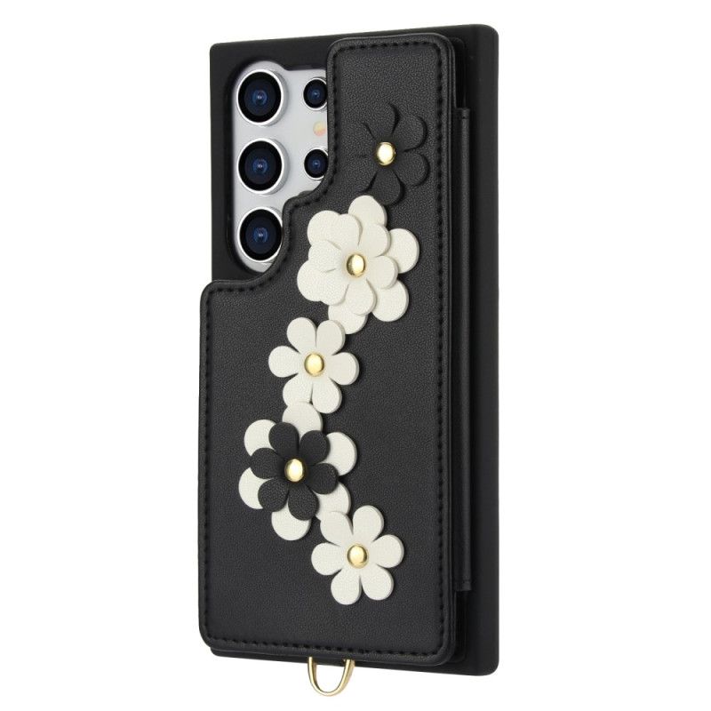 Cover Til Samsung Galaxy S25 Ultra 5g Kortholder Med Snor Og Skulderrem