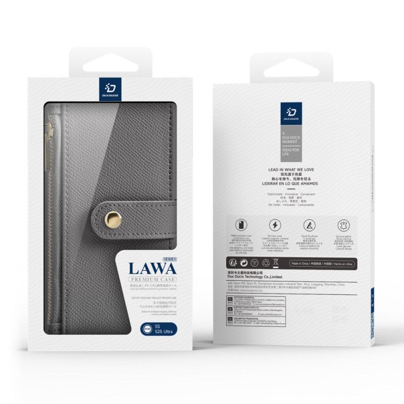 Flip Cover Samsung Galaxy S25 Ultra 5g Aftageligt Lawa-serie Dux Ducis-etui