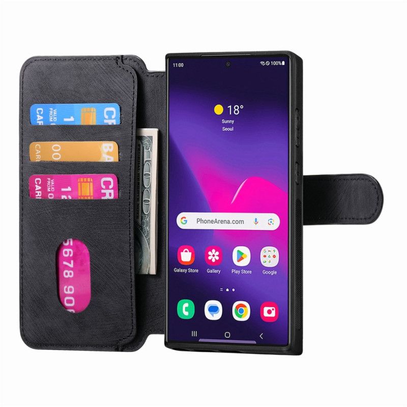 Flip Cover Samsung Galaxy S25 Ultra 5g Aftageligt Magnetisk Rfid Caseneo-etui