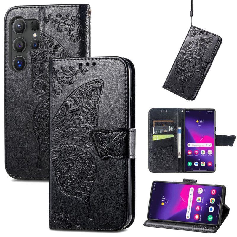 Flip Cover Samsung Galaxy S25 Ultra 5g Barok Sommerfugl
