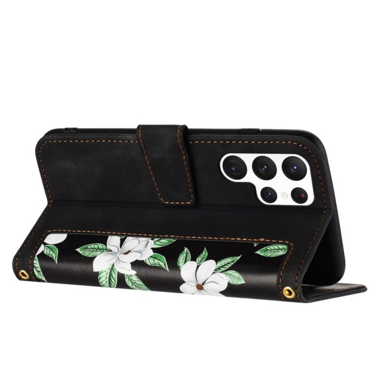Flip Cover Samsung Galaxy S25 Ultra 5g Blomsterpung