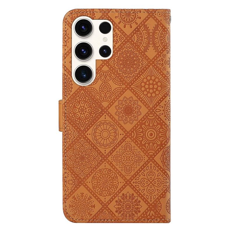 Flip Cover Samsung Galaxy S25 Ultra 5g Etnisk Stil Med Rem