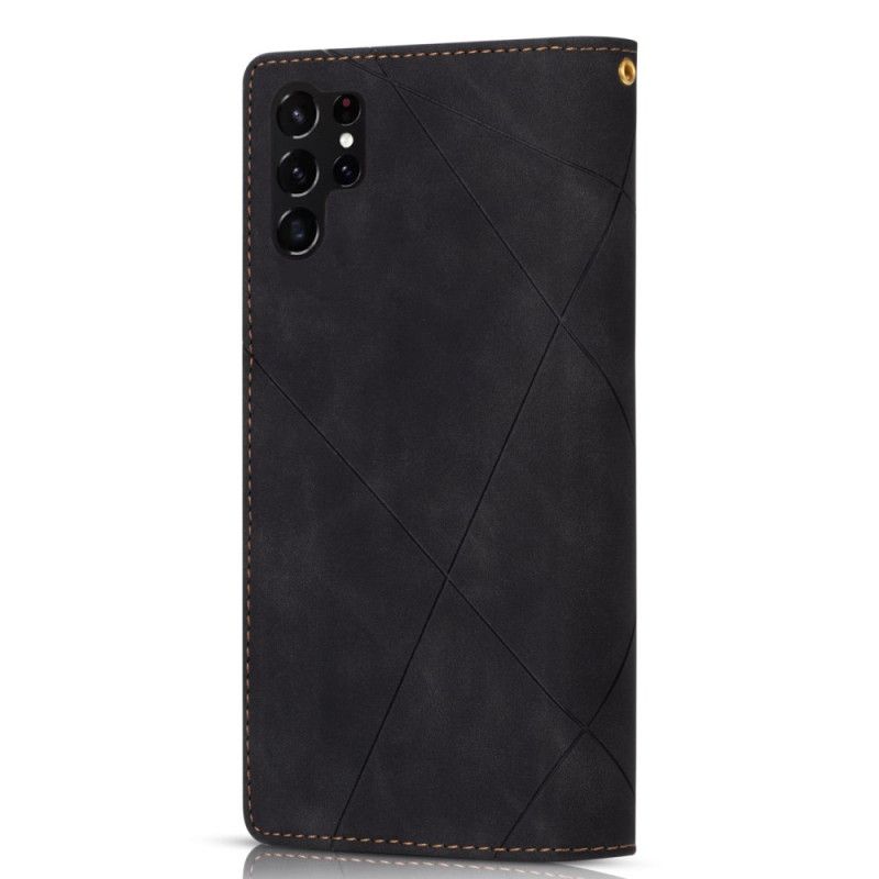 Flip Cover Samsung Galaxy S25 Ultra 5g Geometrisk Ruskindseffekt