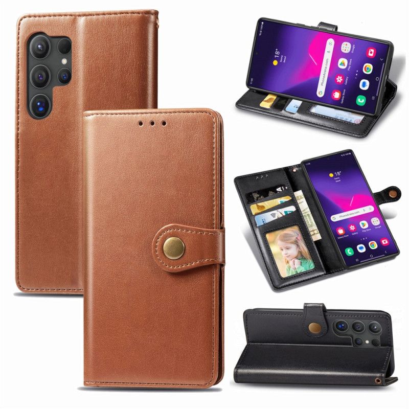 Flip Cover Samsung Galaxy S25 Ultra 5g Guldlås
