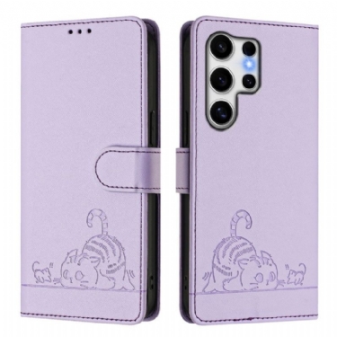 Flip Cover Samsung Galaxy S25 Ultra 5g Kattemotiv