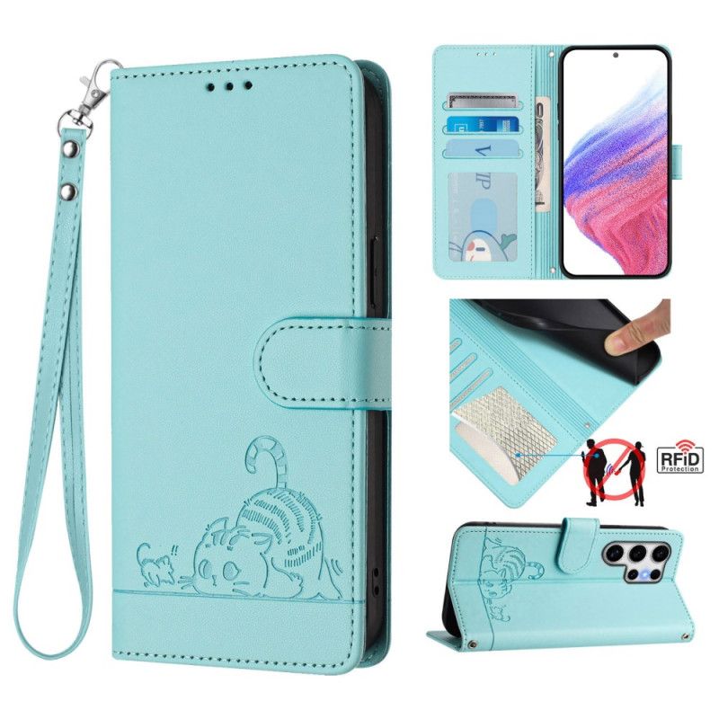 Flip Cover Samsung Galaxy S25 Ultra 5g Kattemotiv