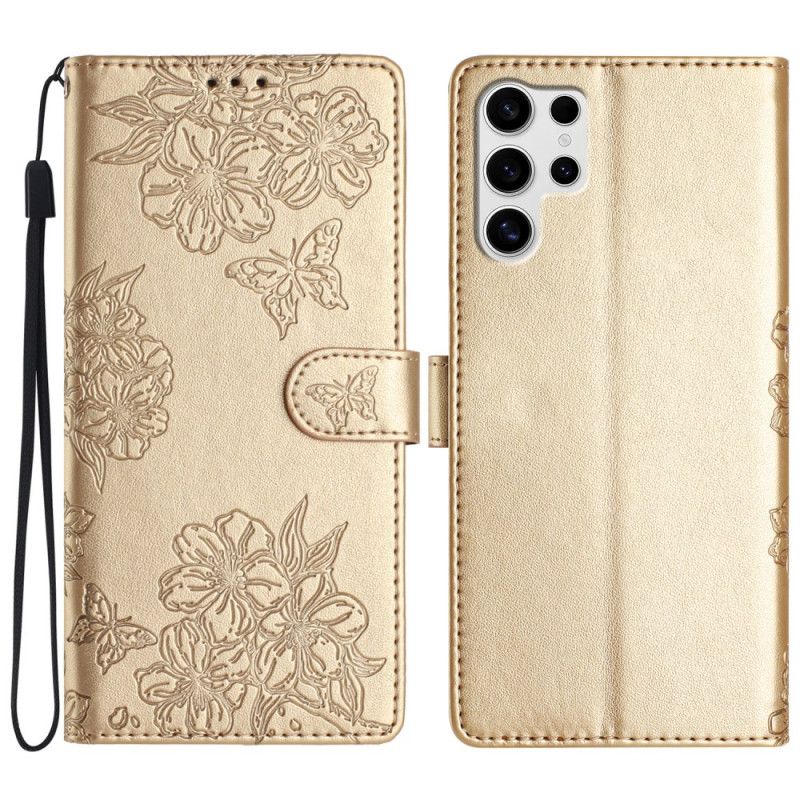 Flip Cover Samsung Galaxy S25 Ultra 5g Kirsebærblomster