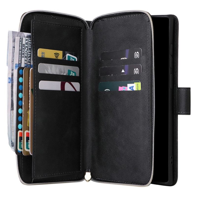 Flip Cover Samsung Galaxy S25 Ultra 5g Lynlås- Og Rempung