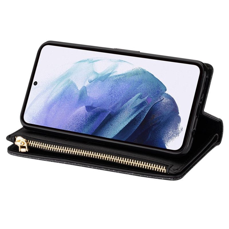 Flip Cover Samsung Galaxy S25 Ultra 5g Pailletter Med Sølvlås