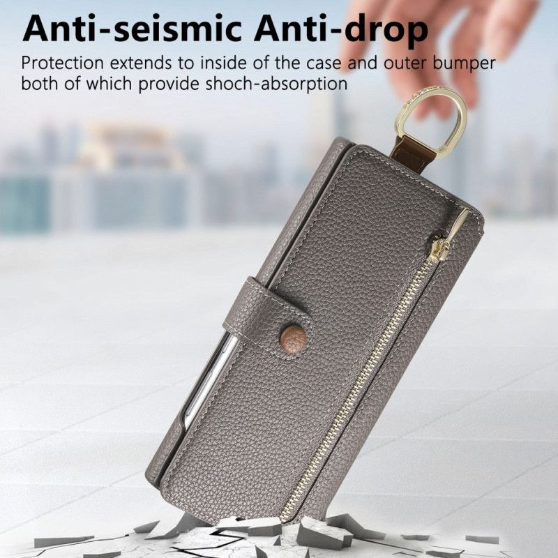 Flip Cover Samsung Galaxy S25 Ultra 5g Rfid-beskyttet Pung Med Etui Og Ringholder