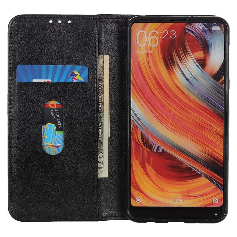 Flip Cover Samsung Galaxy S25 Ultra 5g Splitlæder I Litchi