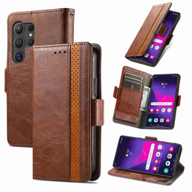 Flip Cover Samsung Galaxy S25 Ultra 5g Tofarvet Rfid-blokerende Caseneo
