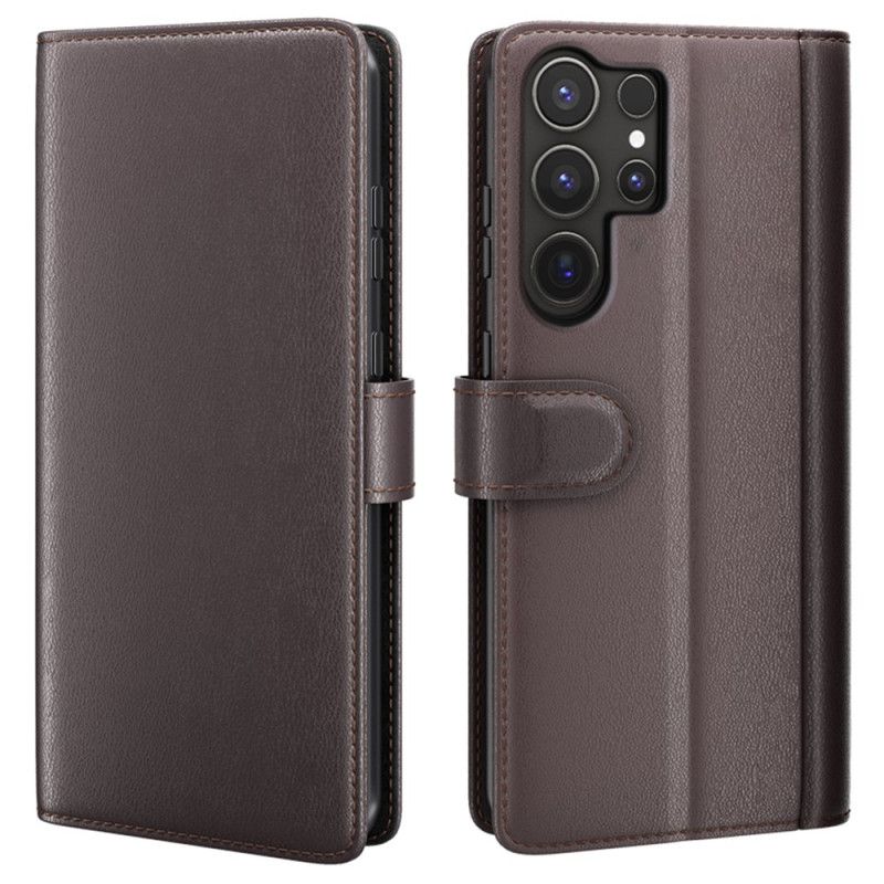 Flip Cover Til Samsung Galaxy S25 Ultra 5g Ægte Læder